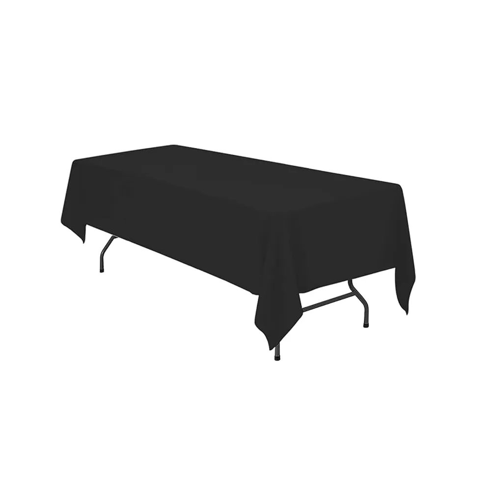 Black 6' Rectangular Table Cloth