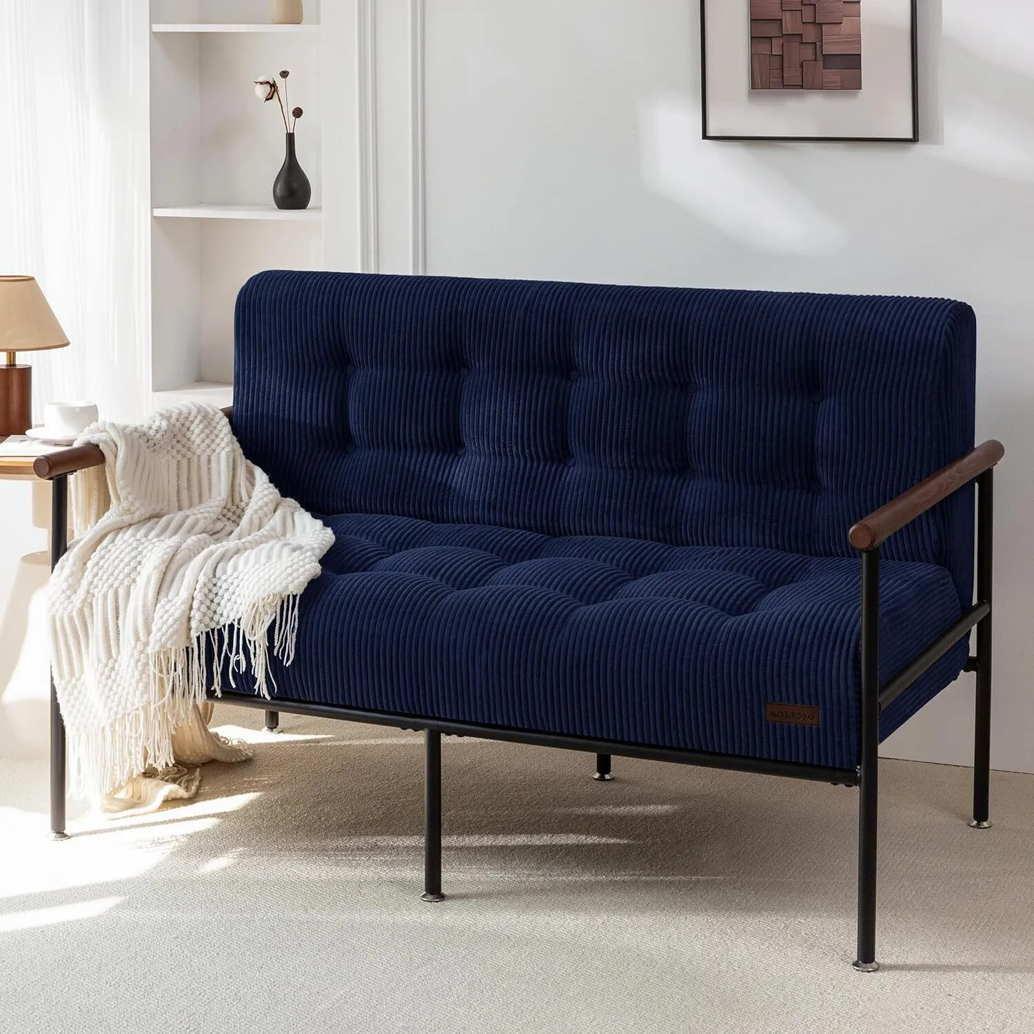  Modern Love Seat Couches with Metal Frame ROYAL BLEU