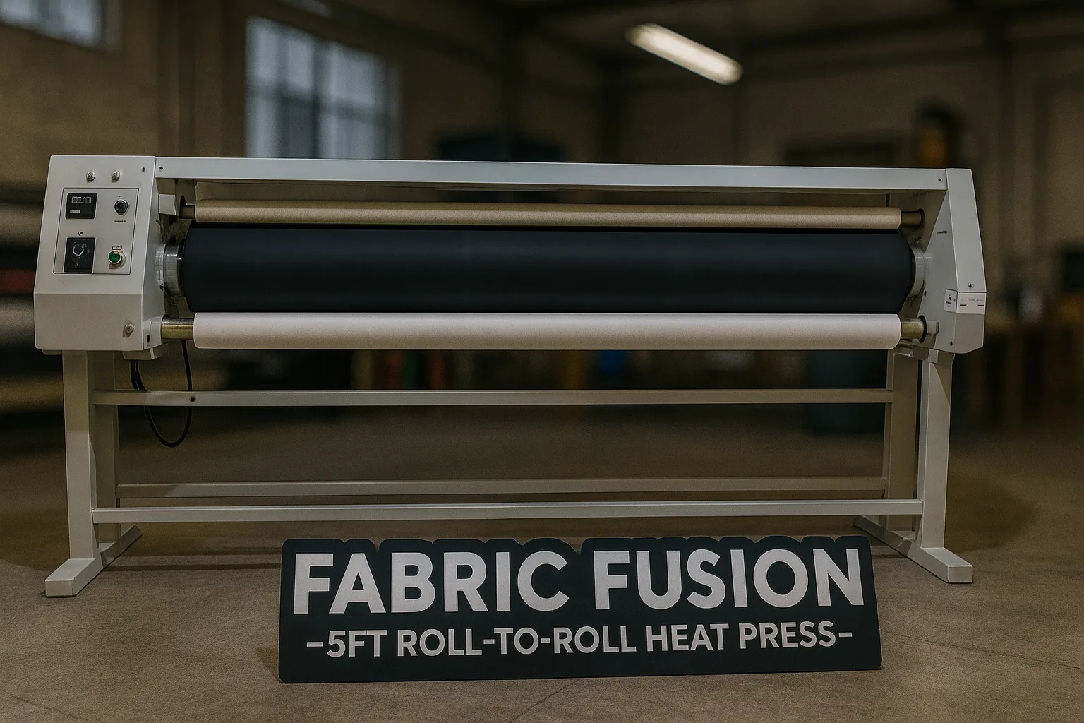 FABRIC FUSION – 5ft Industrial Roll-to-Roll Heat Press