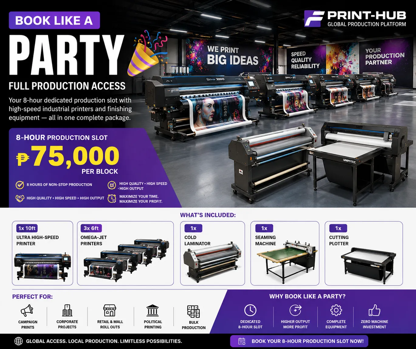 🎉 BOOK LIKE A PARTY (AN-8-HOUR PRODUCTION BLOCK)