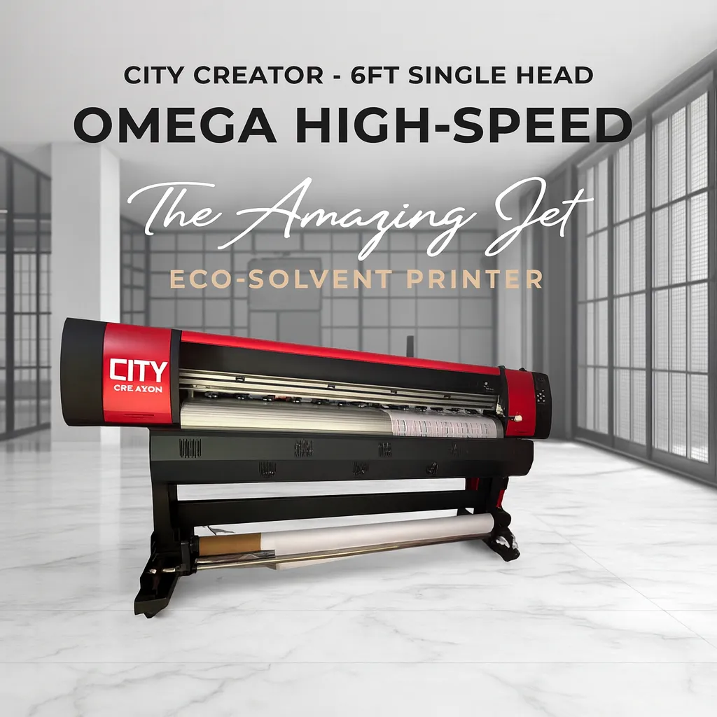  CITY CREATOR – 6ft Single Head "Omega High-Speed" Eco-Solvent Printer - Unit 1