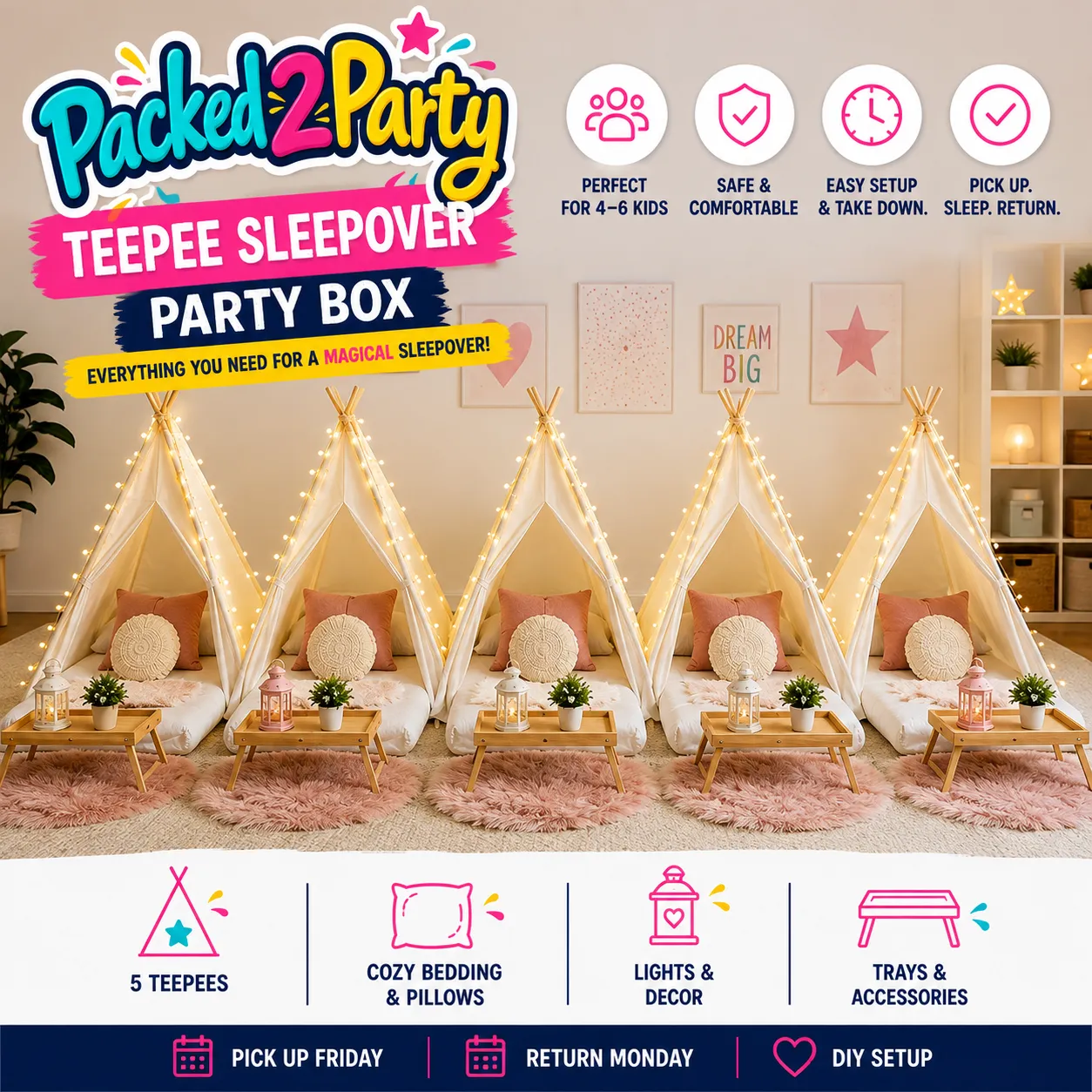 Teepee Sleepover Party Box