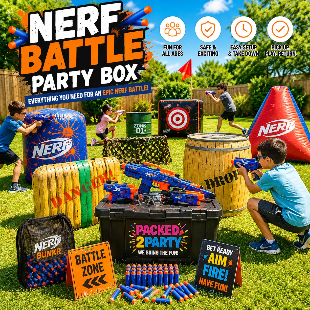 Nerf Battle Party Box