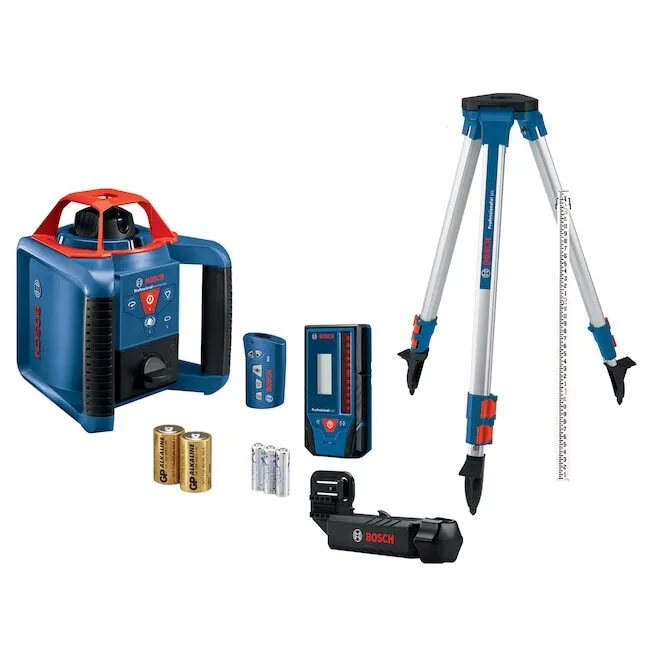 Bosch 1000 ft Red Self Leveling Rotary Level Kit 