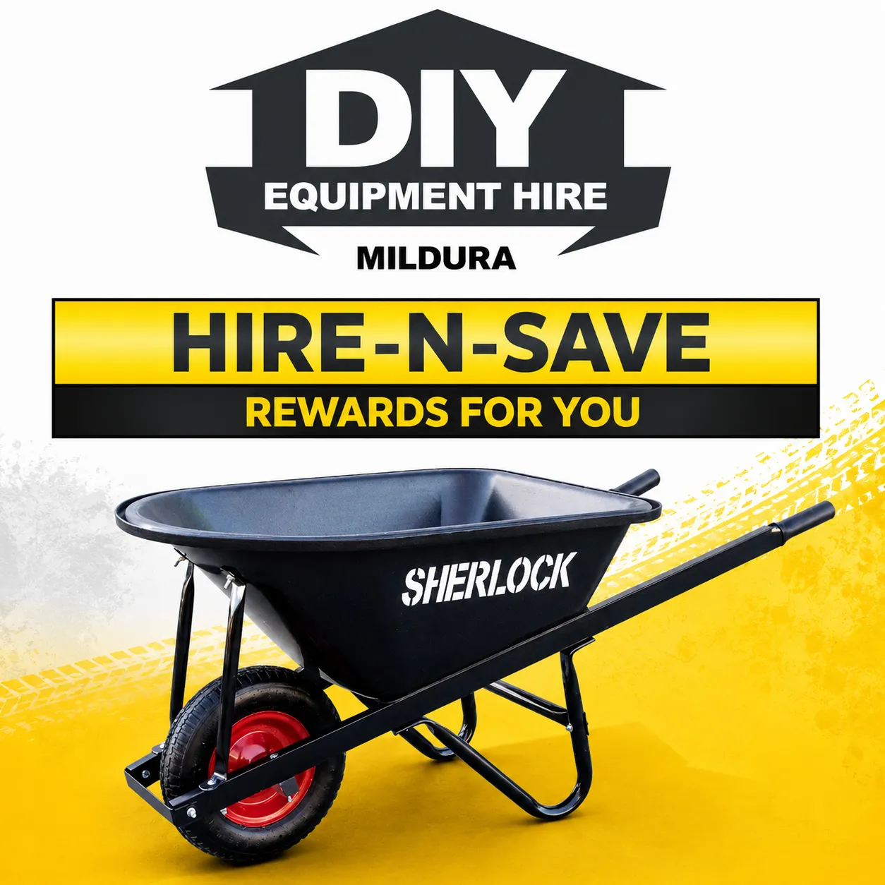  100L  Poly Tray Wheelbarrow