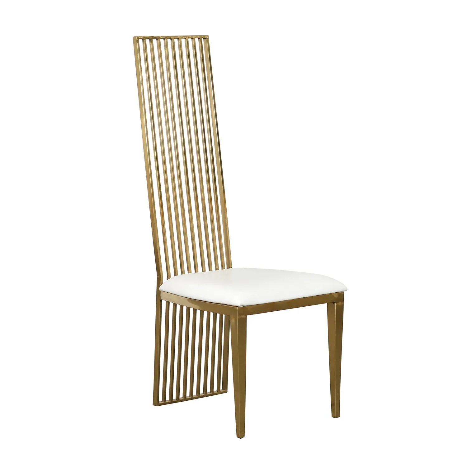 High back  stylish stainless steel chair