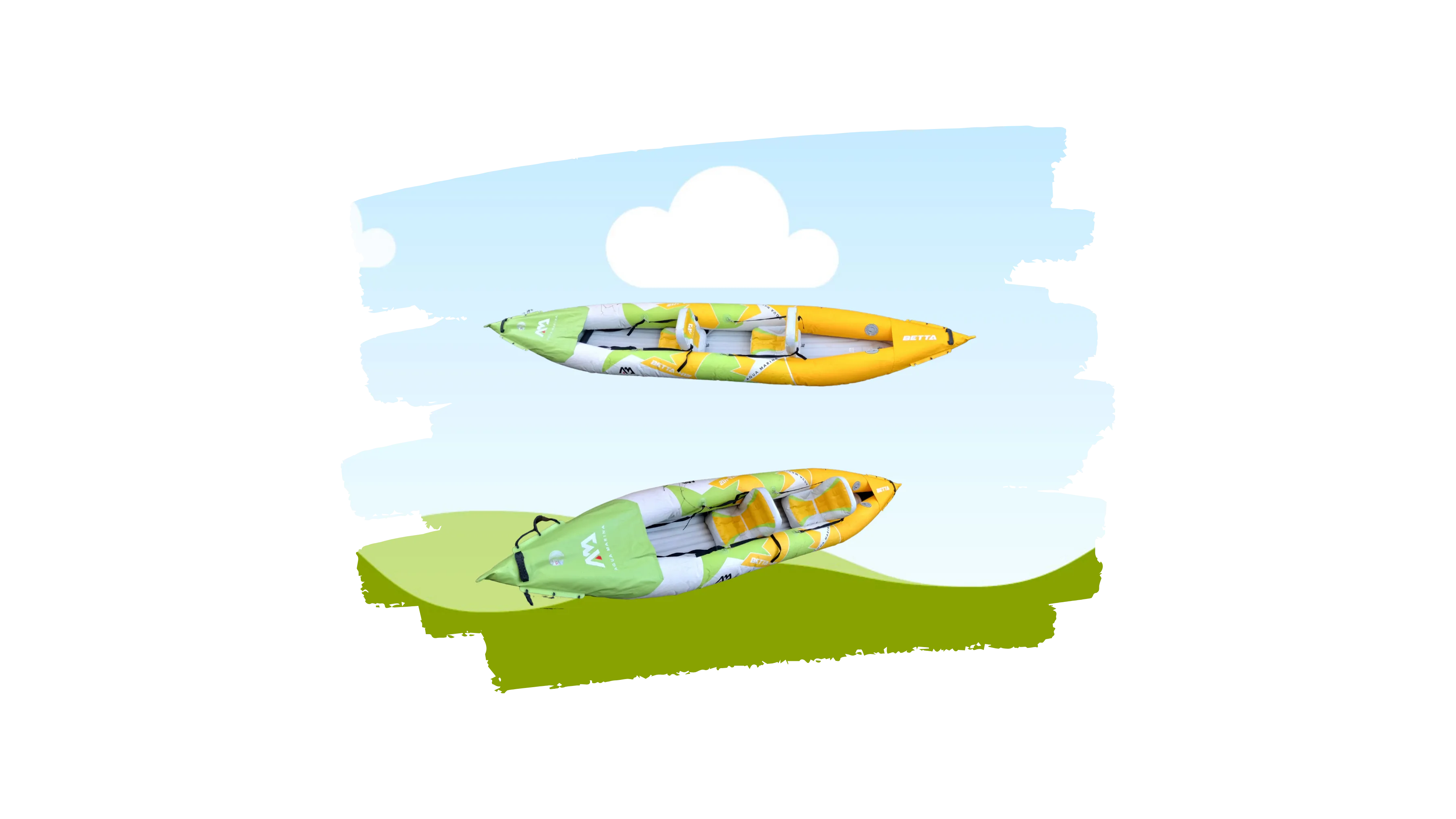 Kayak gonflable pour 2 personnes