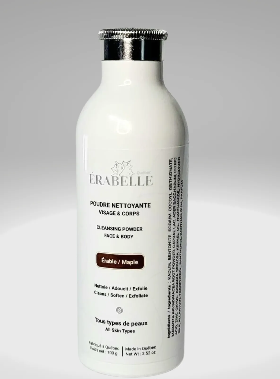 Poudre nettoyante visage et corps