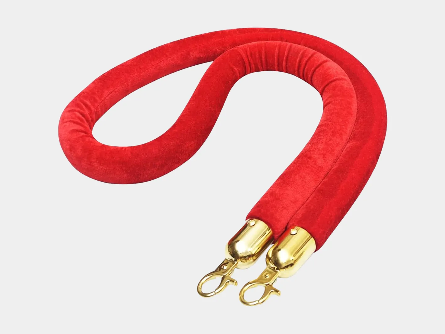 Afzetkoord rood fluweel 150cm