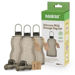 Haakaa Silicone Milk Storage Bag - 3 Pack