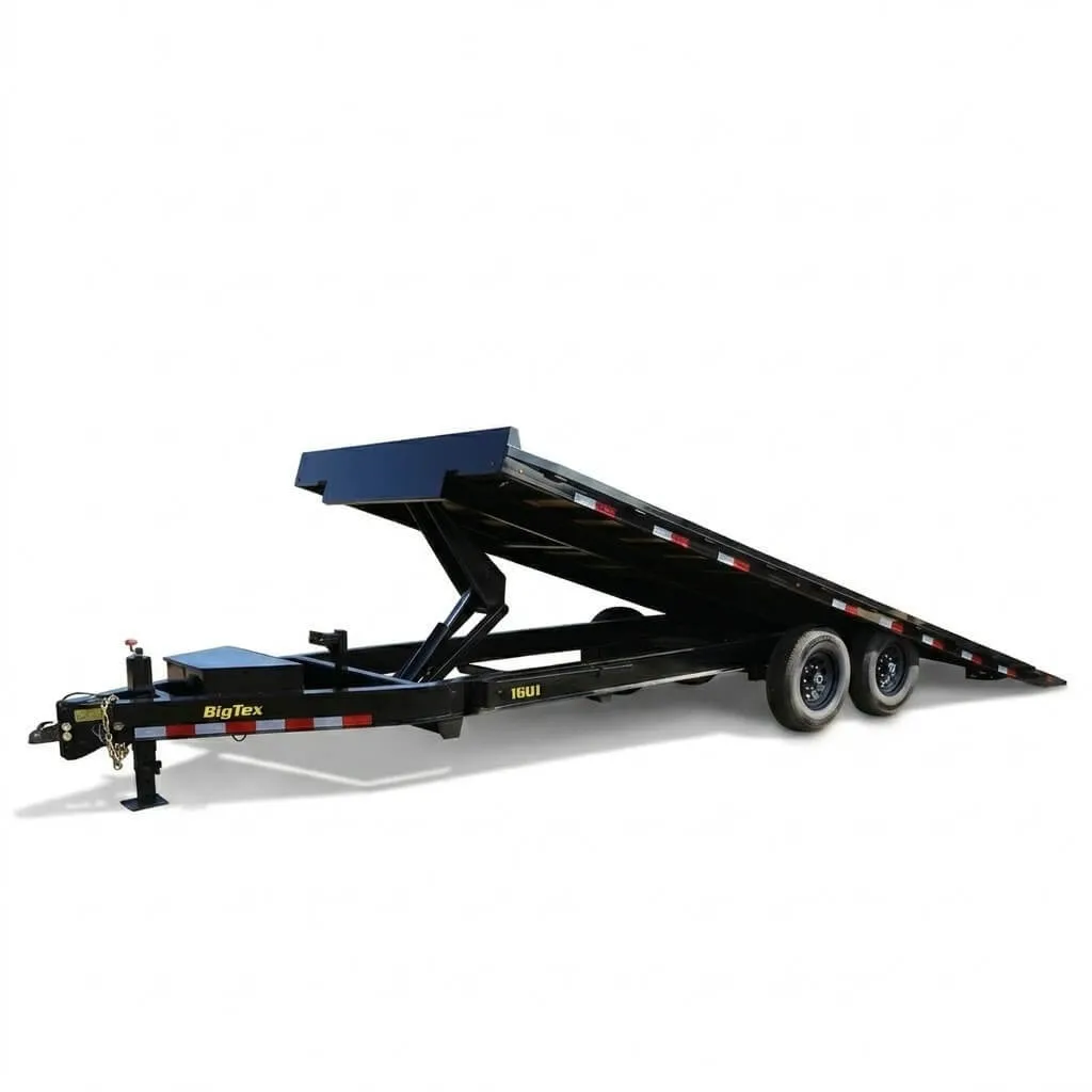16OT-24ft Flatbed Trailer W/ Winch