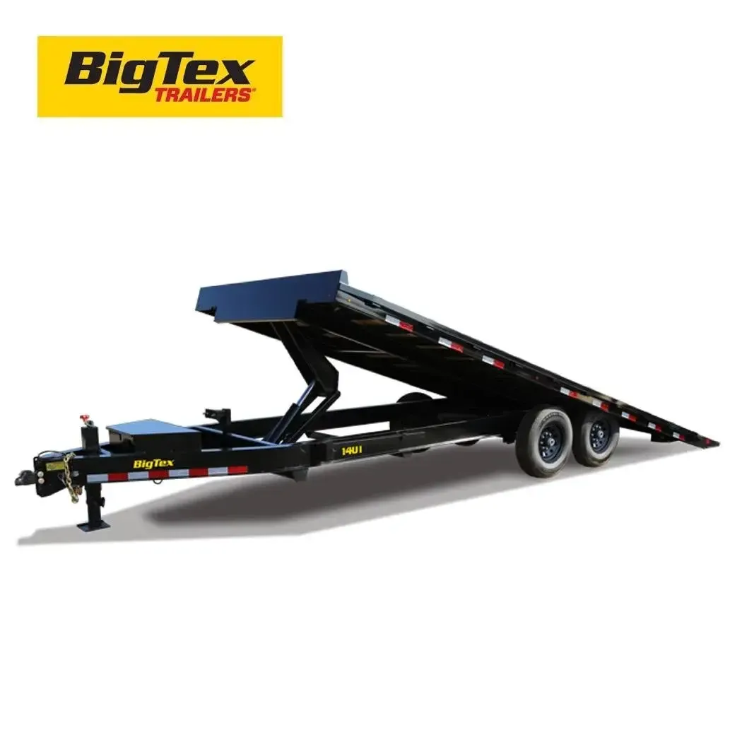 14OT Flatbed Trailer W/ Winch