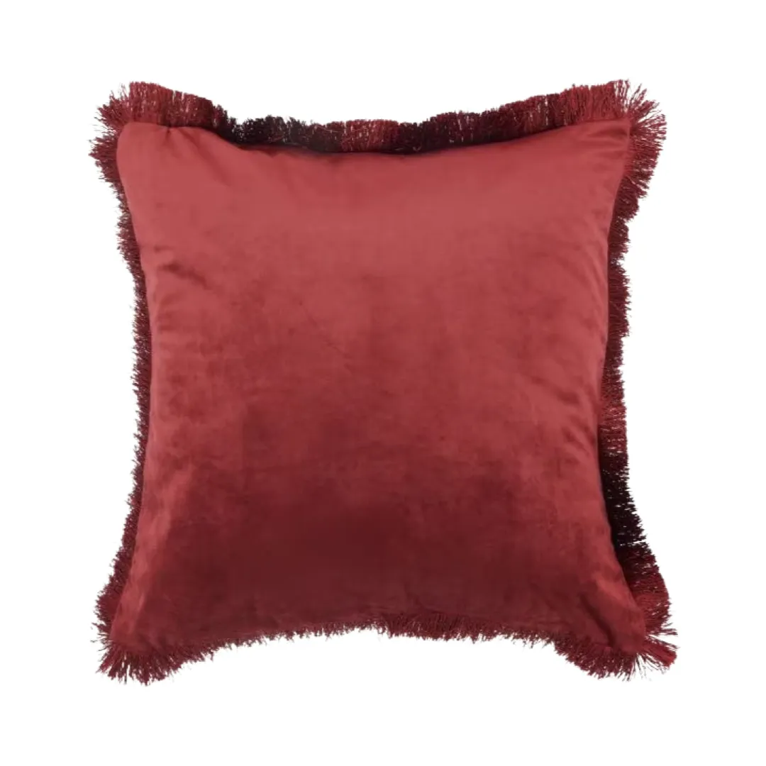 Sametový polštářek s třásněmi