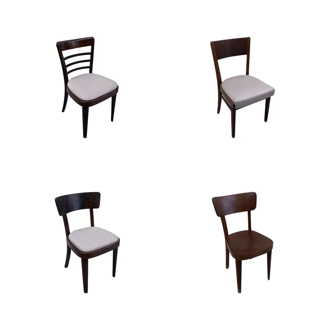 Vintage židle Ton mix hnědá