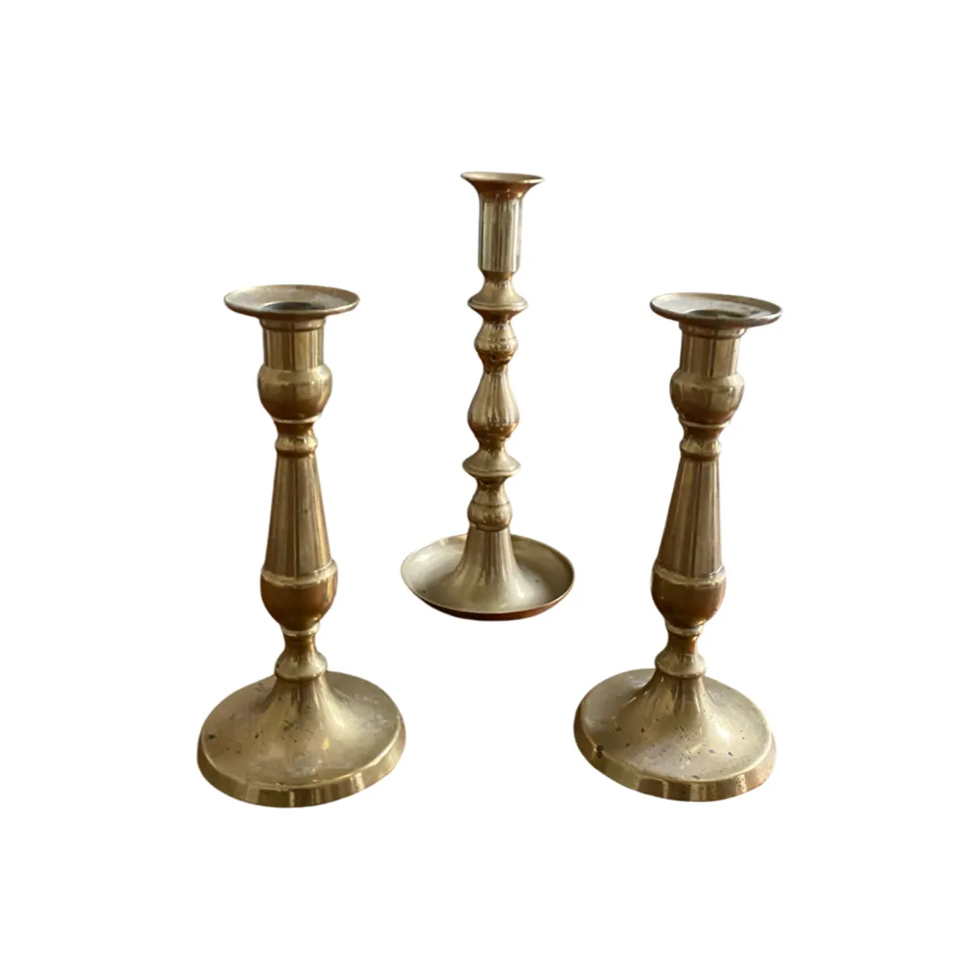 Mosazný svícen vintage