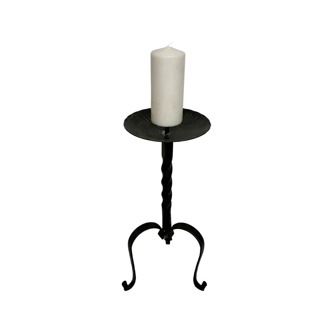 Svícen černý kovový vysoký