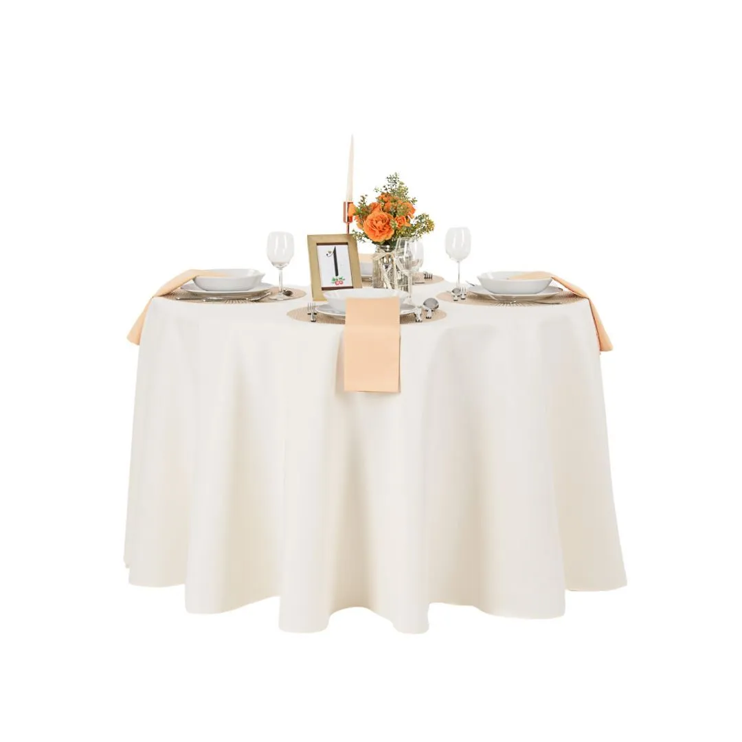 Ubrus kulatý krémový