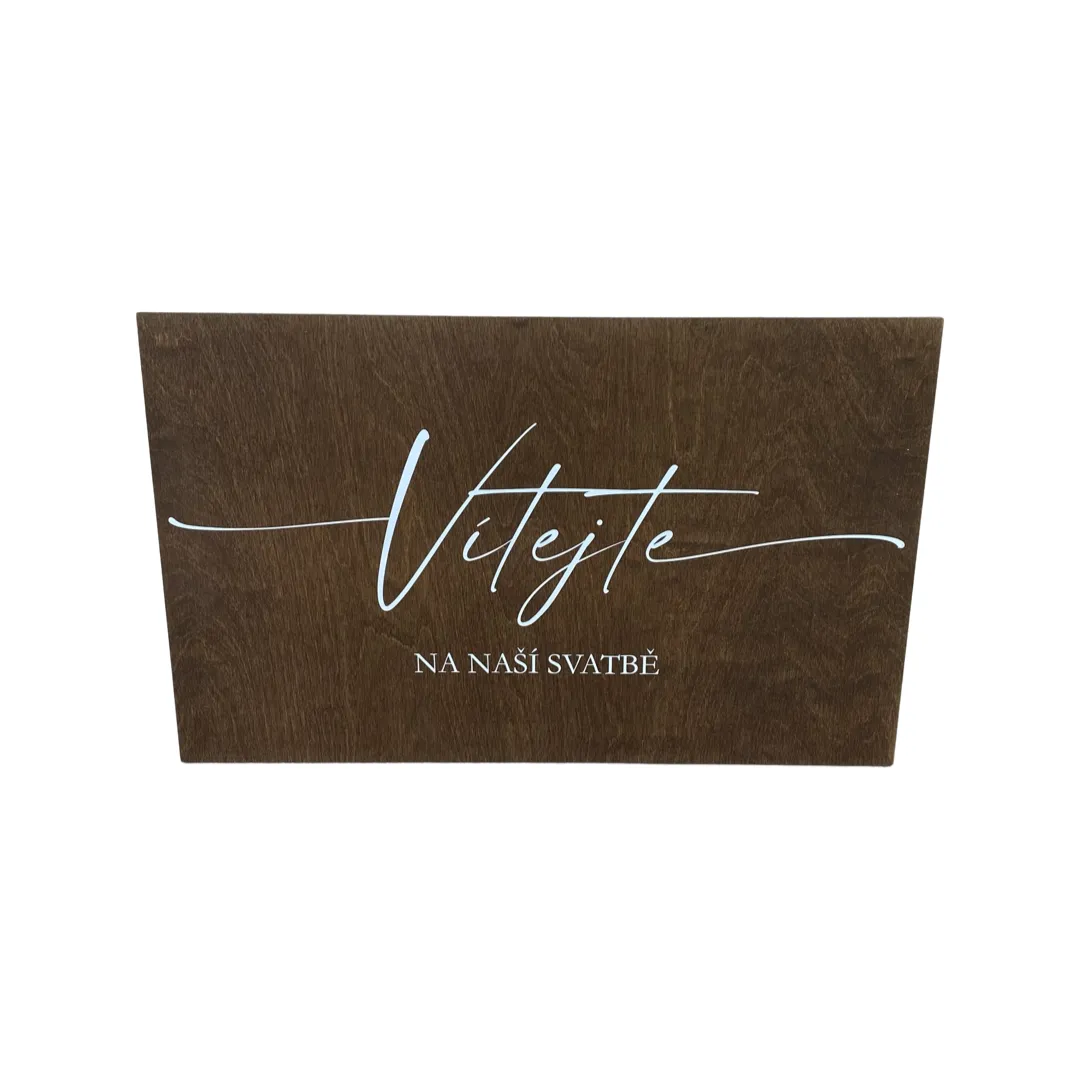 Cedule Vítejte na naší svatbě