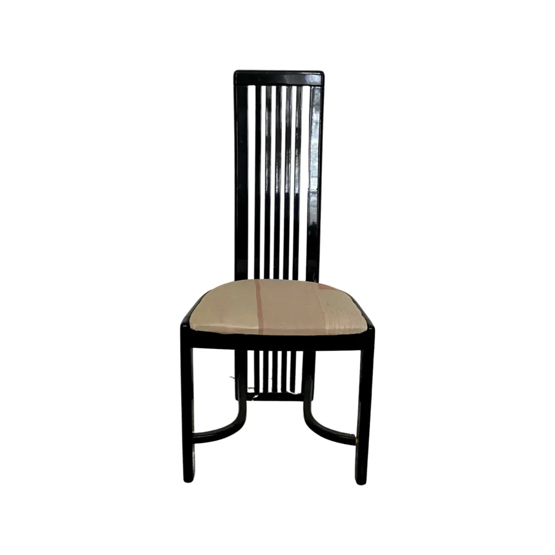 Židle s vysokou opěrkou černá lesklá