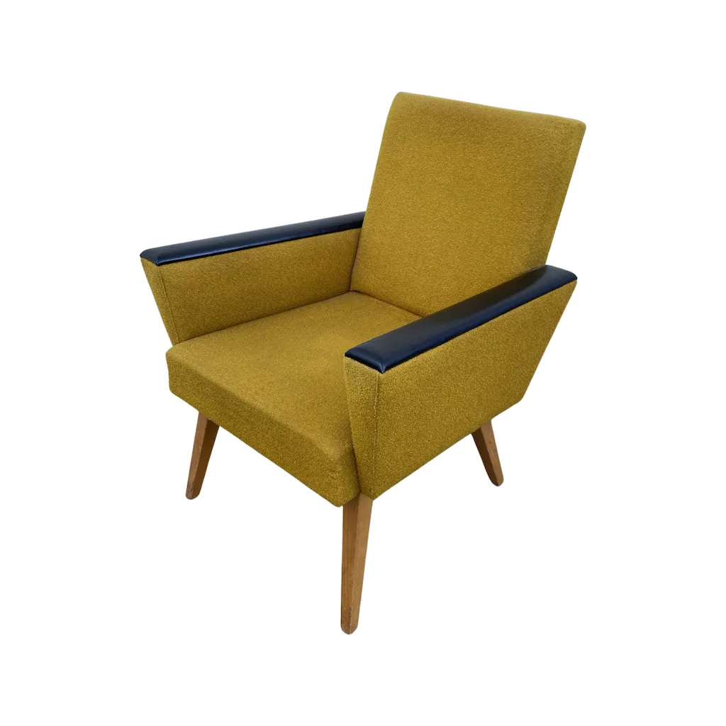 Křeslo retro žluté