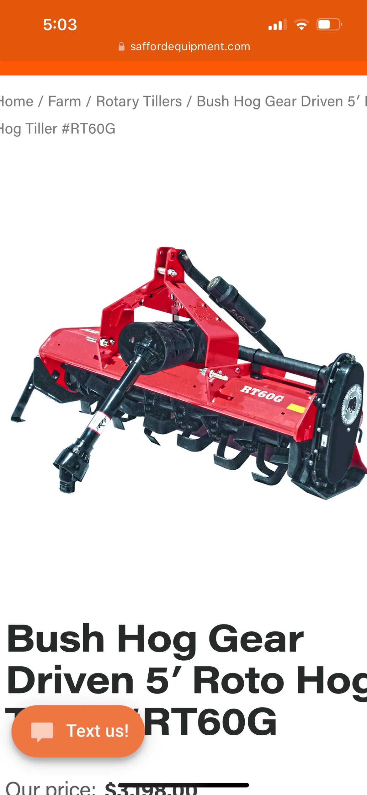 5 Ft. Rotary Tiller