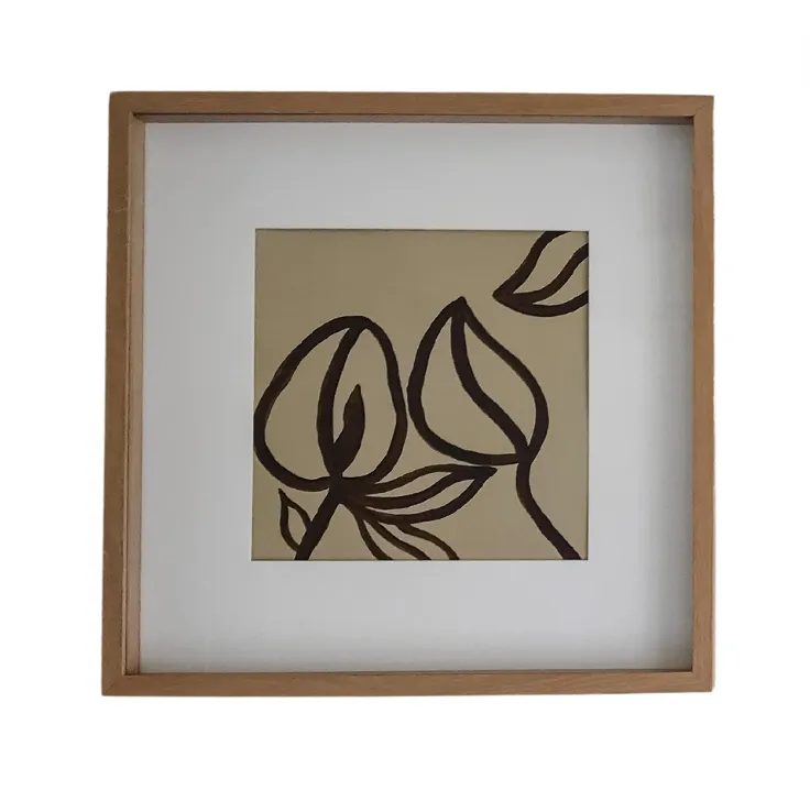 Brown Painted Leaf 2 Artwork
