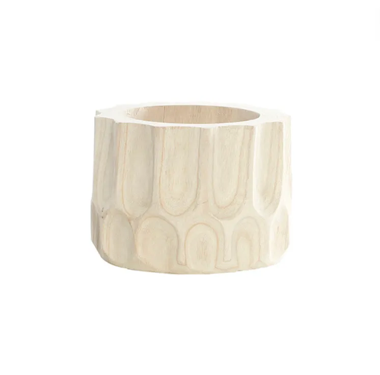 Timber Ribbed Pot Small