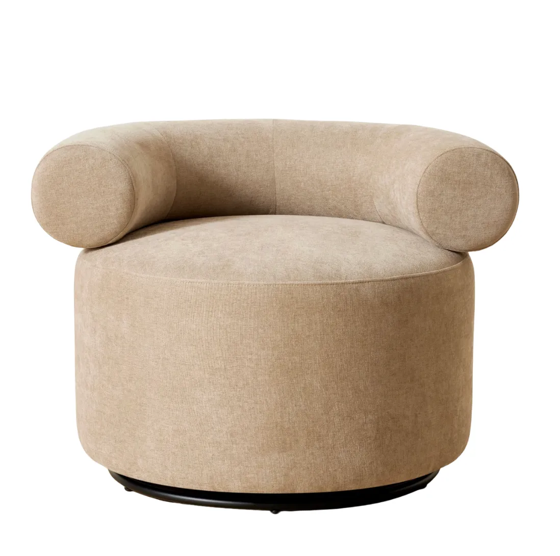 Swivel Round Armchair - Natural