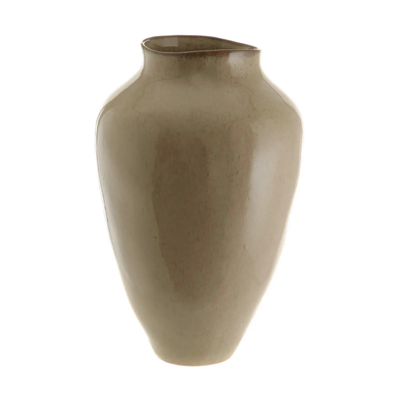 Ceramic Tan Urn Vase 