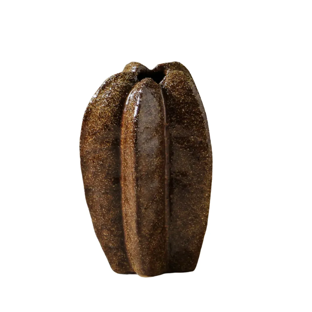 Mustard Brown Pod Vase