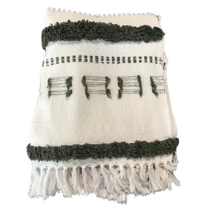 Green /Cream throw