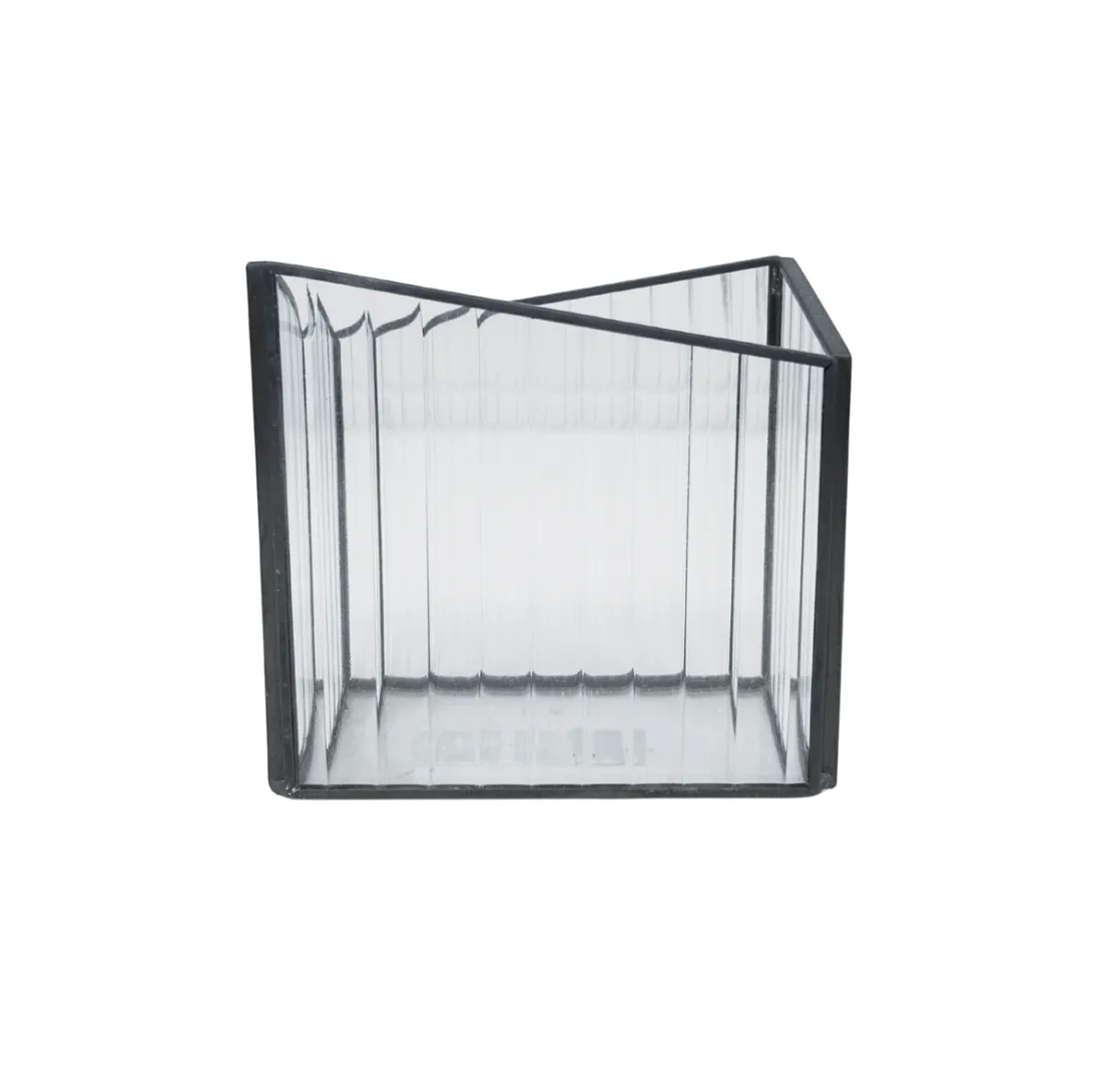 Glass Angle Vase Black Frame