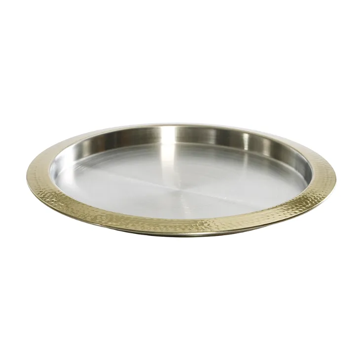 Honeycomb Gold  / Silver Round Tray 
