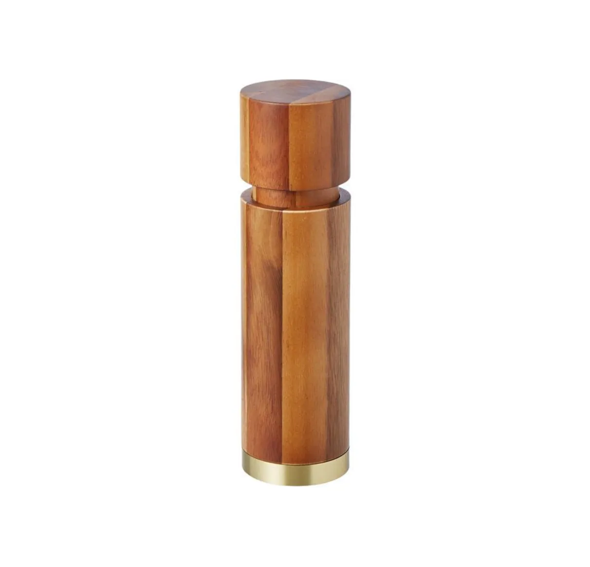 Acacia & Brass Salt & Pepper Grinder Set 2