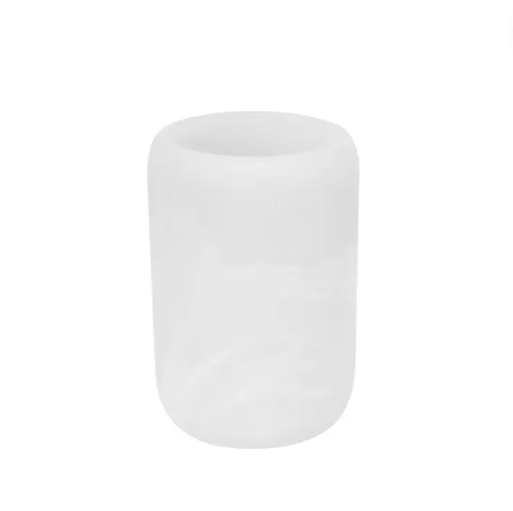 White Marble Resin Toothbrush Holder