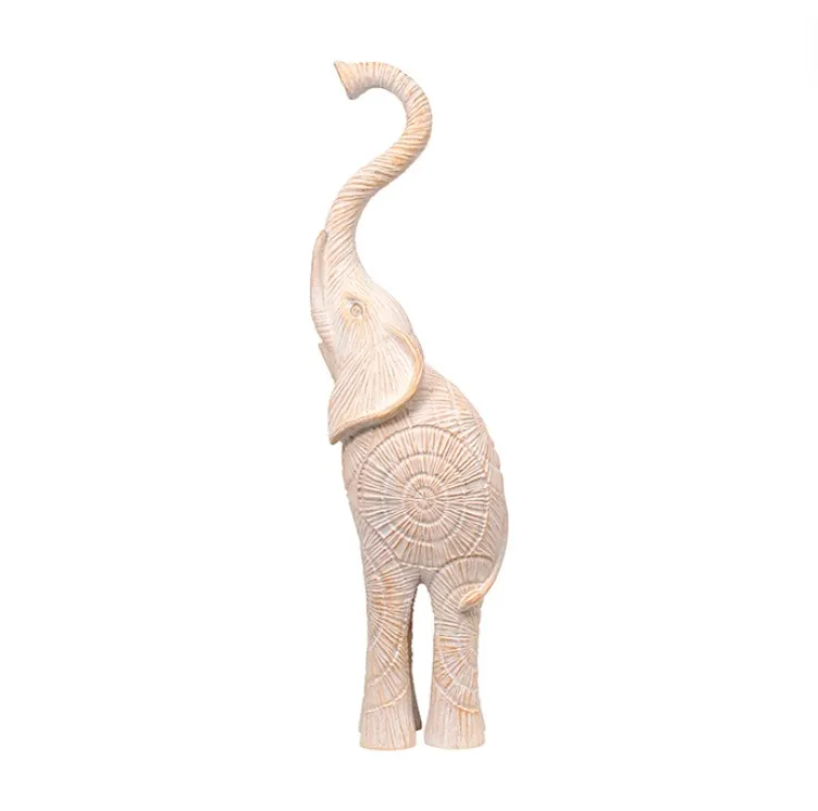 Resin Pinewash Elephant Large