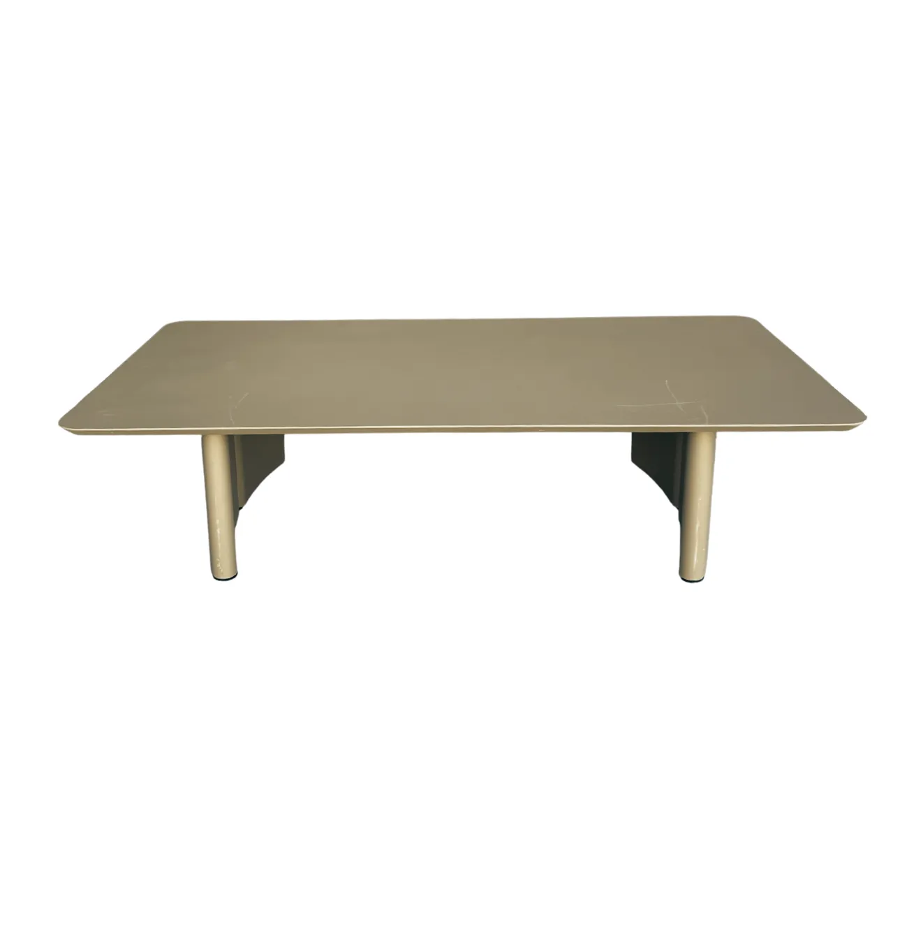 Metal Rectangle Beige Indoor / Outdoor Coffee Table