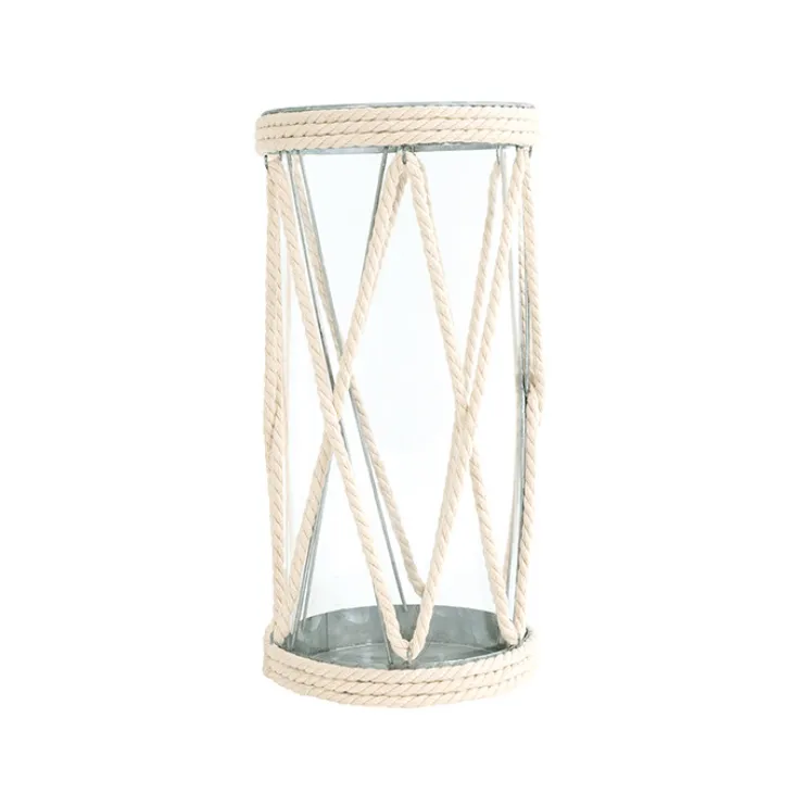 Rope glass lantern large
