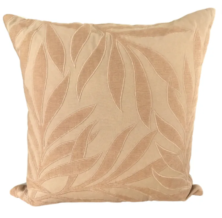 Sand woven leaf feather cushion