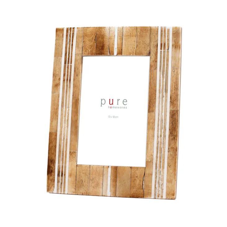 Resin Beige Cream Stripe Frame