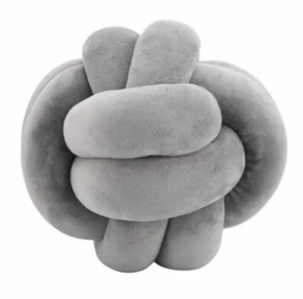 Kids grey knot velvet cushion