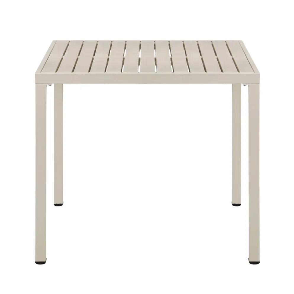Cream Outdoor 4 Seater Dining Table Square 80cm