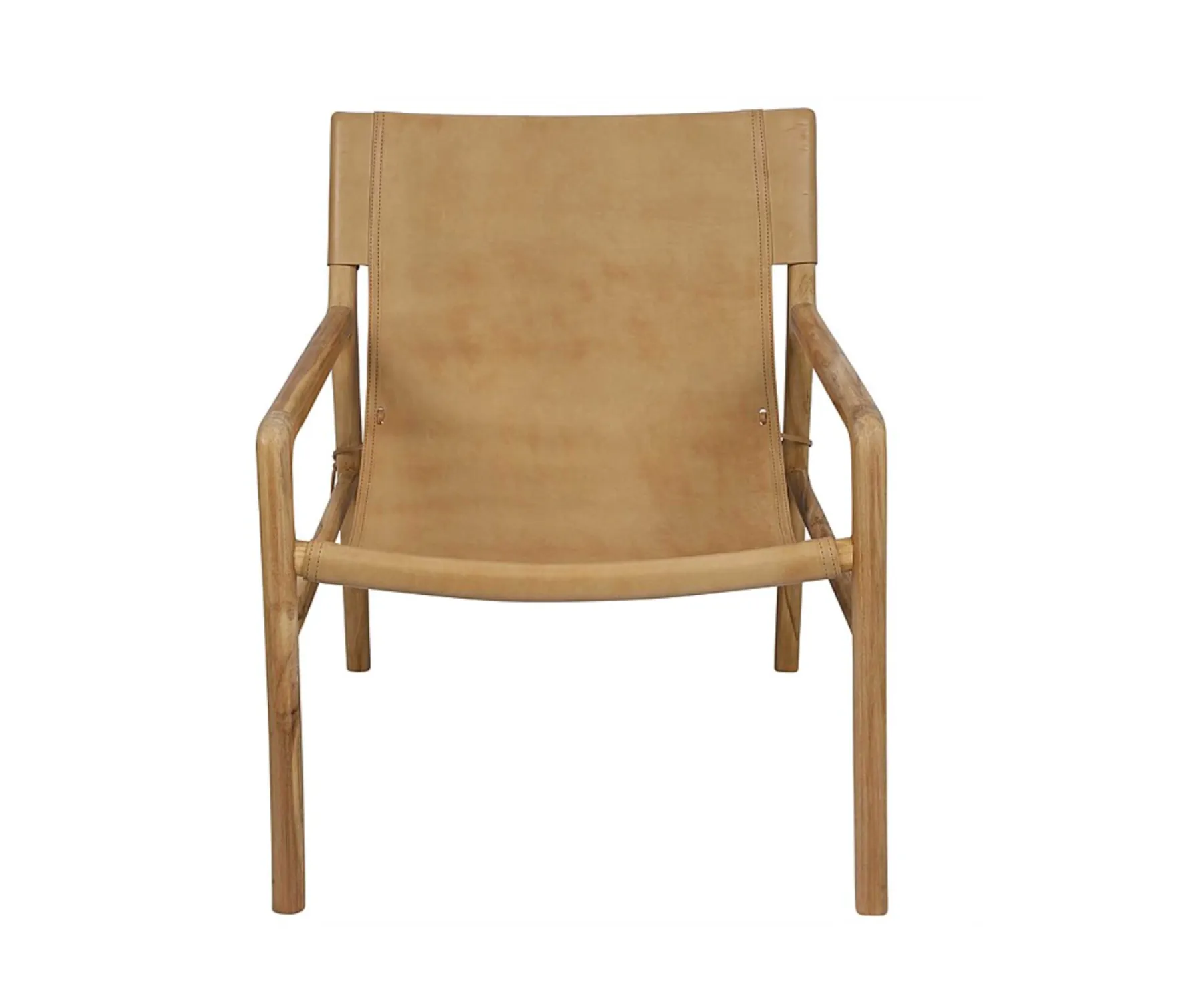 Tan Leather Sling Armchair