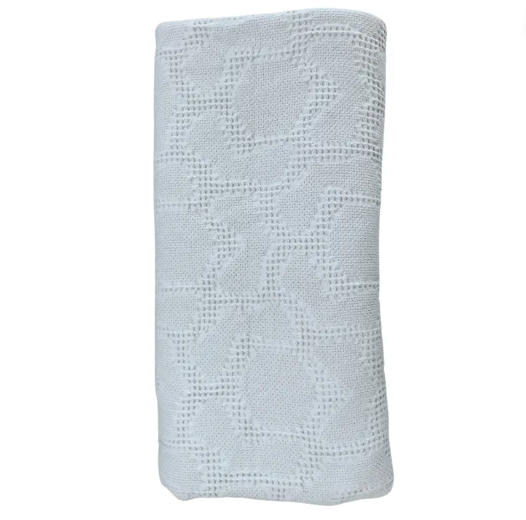Steel Blue Pattern Throw