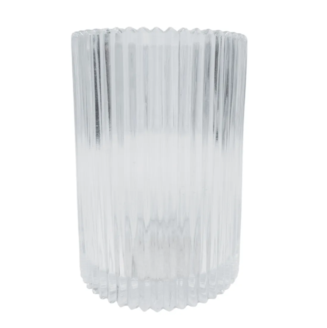 Clear Glass With Wiggle Edge Vase