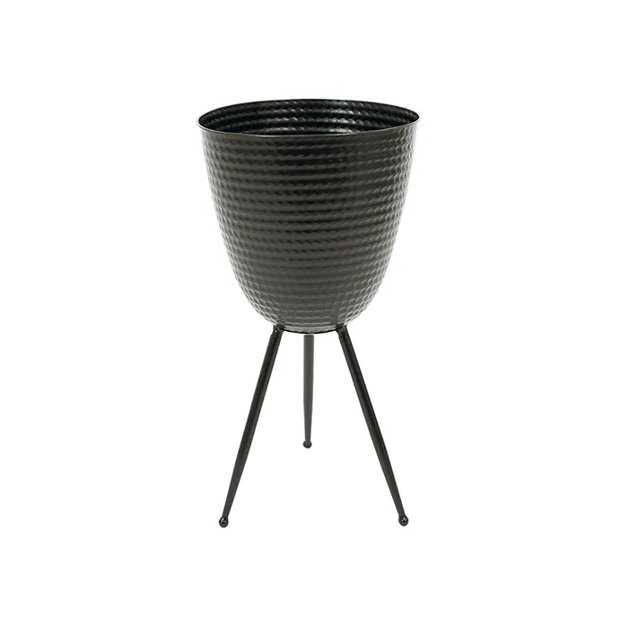 Black metal tripod planter sml