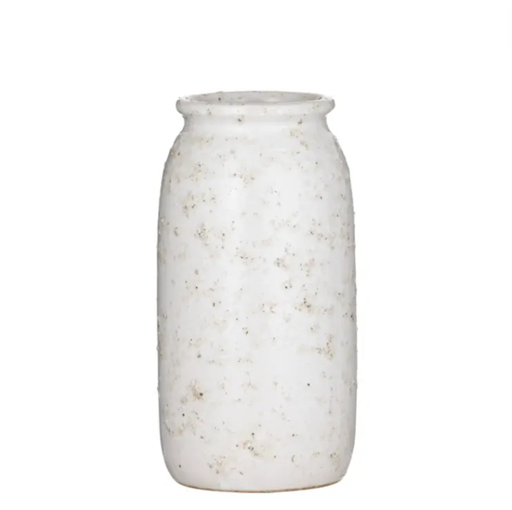 Cream Ceramic Crackle Vase