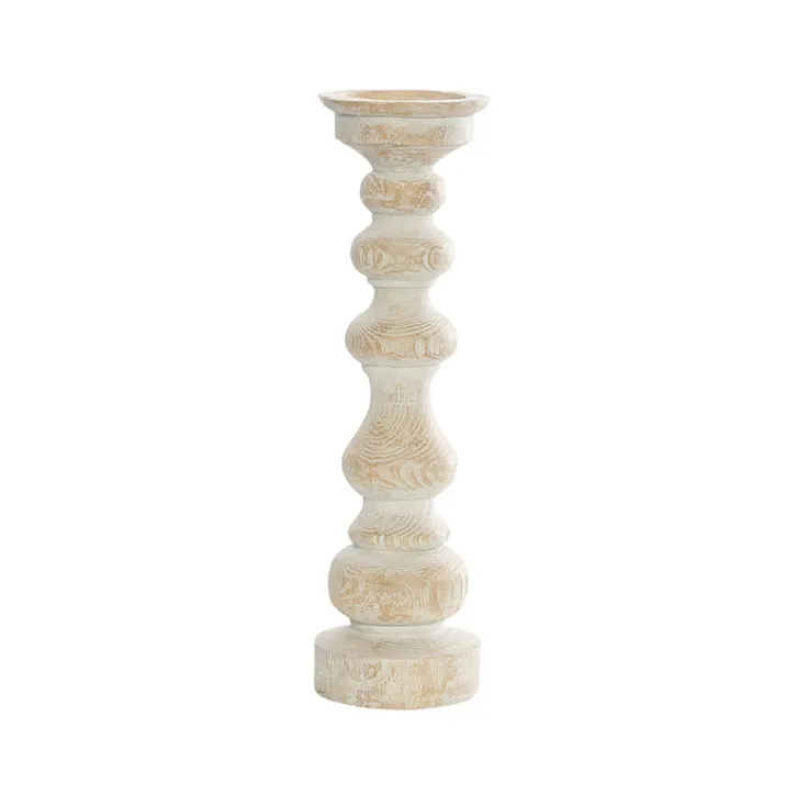 Resin Pine Wash Candle Holder Medium