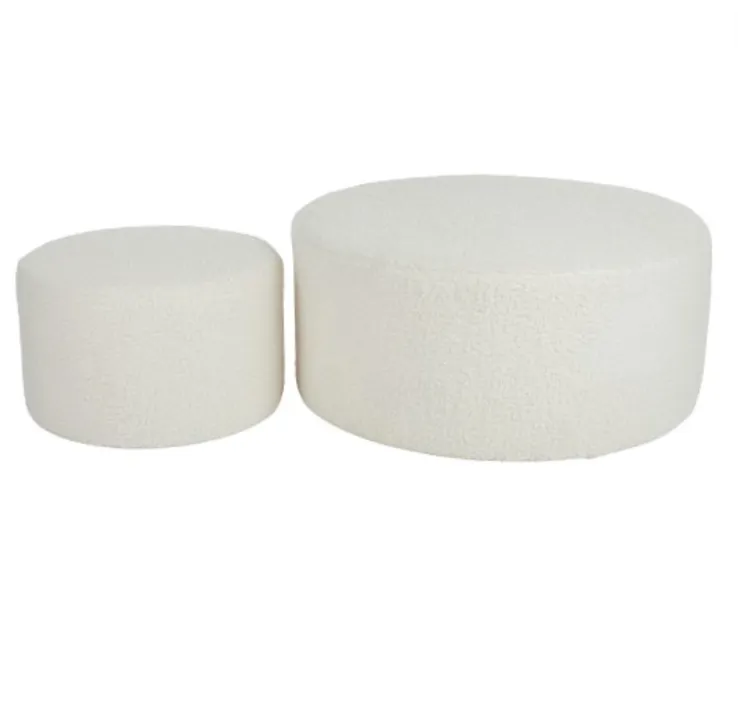 Boucle ottoman Coffee Table S/2 