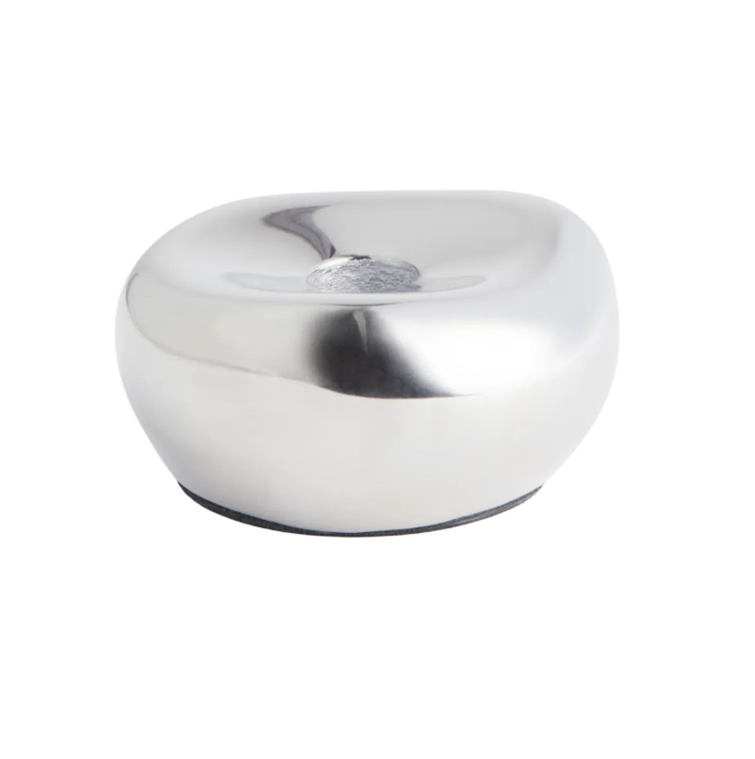 Silver Metal Round Candle Holder